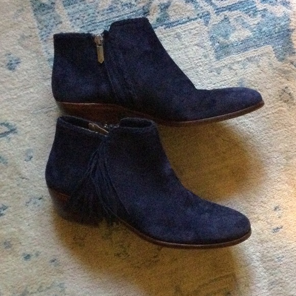 Cowboy Suede Fringe Ankle boots - Picture 3 of 7